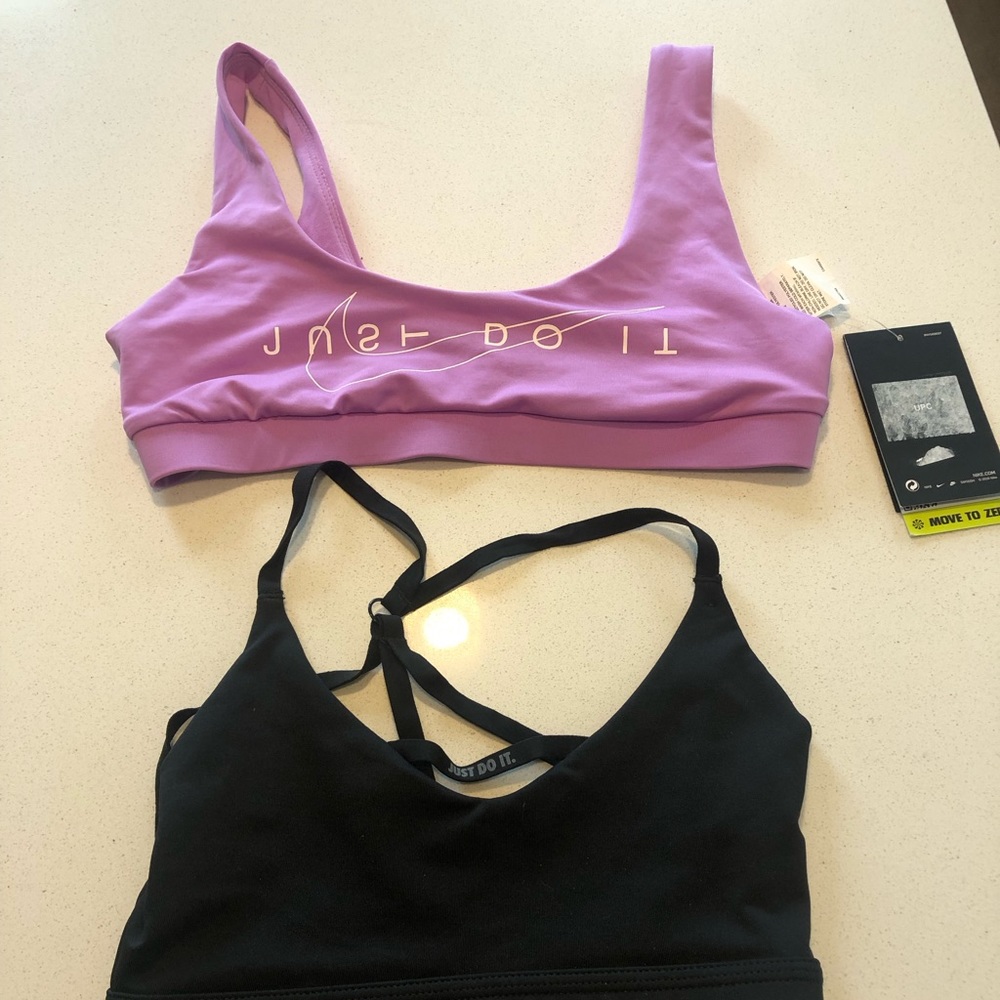 Two Nike XS Sports Bras NWT Purple